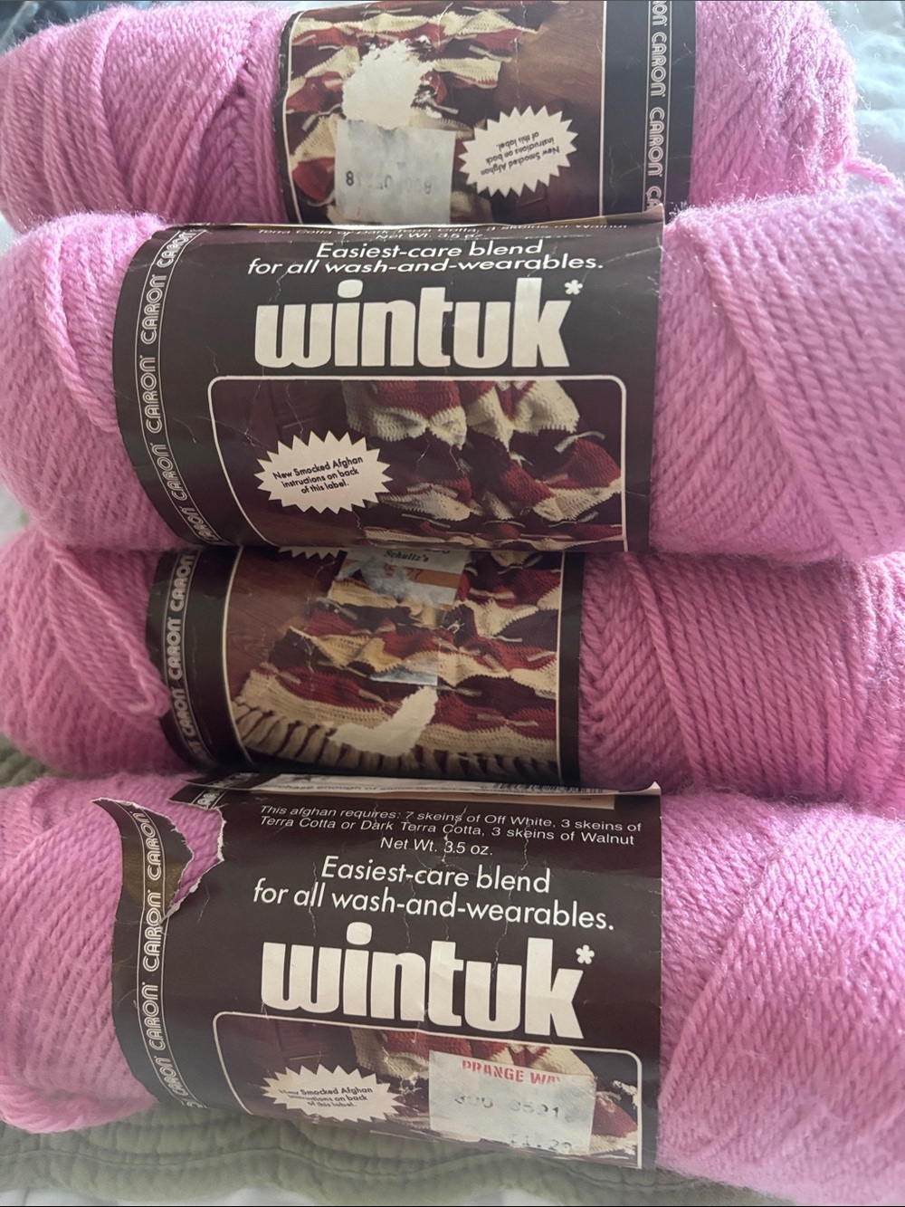 Vintage Caron 6 Skeins of Yarn